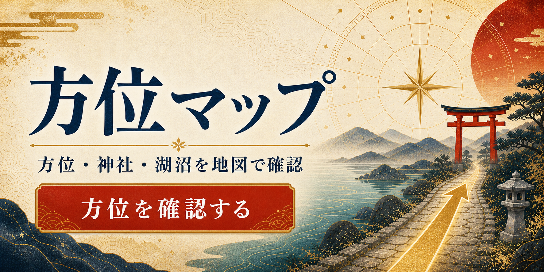 方位マップ 方位・神社・湖沼を地図で確認